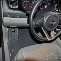 Автомобильные коврики EVA на Kia Carnival III (9мест) 2+2+3 без трансформеров (2014-2021)