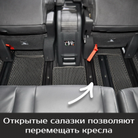 Автомобильные коврики EVA на Opel Zafira Life 7 мест, не Long (2019-2025) 