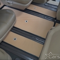 Коврики текстильные на Kia Carnival III (9мест) 2+2 без трансформеров (2014->)