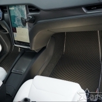 Двухслойные коврики EVA на Tesla Model X 6 мест 3 ряда (2015->) 