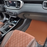 Двухслойные коврики EVA на Kia Sorento III Prime 3 ряда (2014-2020)