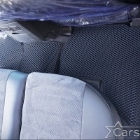 Двухслойные коврики EVA на Nissan Pathfinder III 3 ряда (2004-2014)