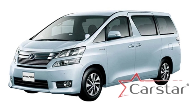Двухслойные коврики EVA для Toyota Vellfire I пр.руль (2008-2014) 2 ряд - 3 места